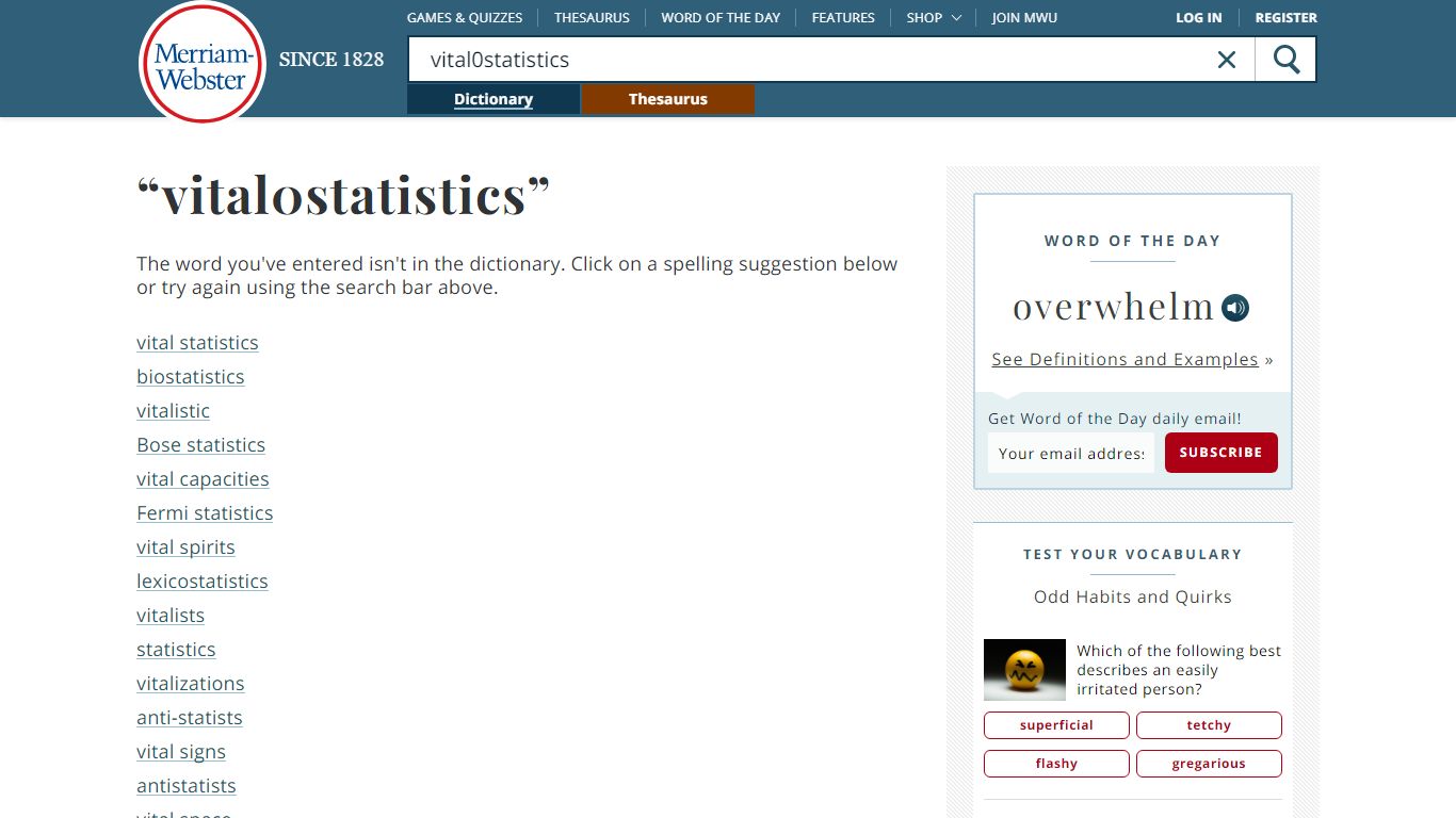 Vital statistics Definition & Meaning - Merriam-Webster